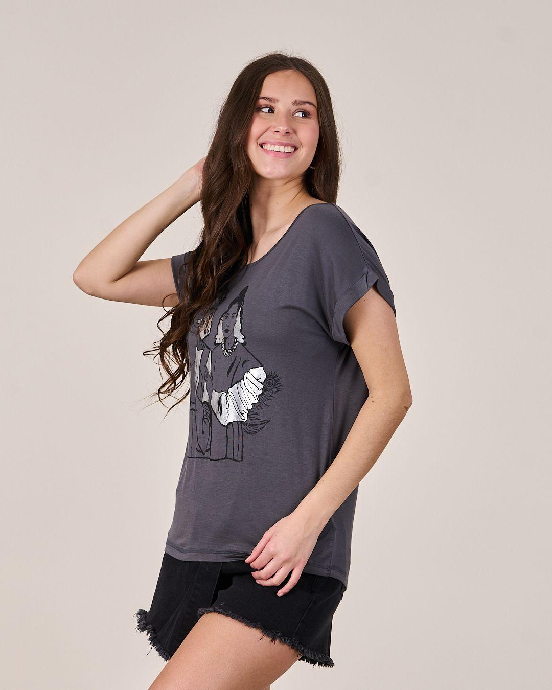 Polera Estampado Folia manga Chic VS1737 - Polemic Girl-3