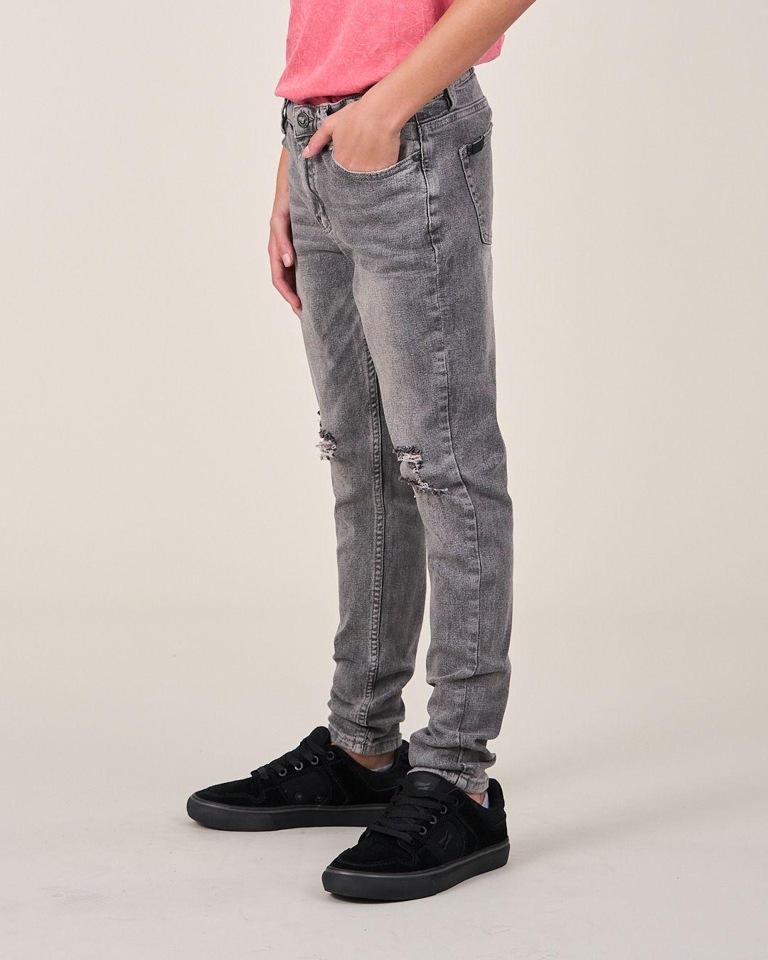 Jeans denim Skinny Fit Gris Kids 4150 Polemic-0