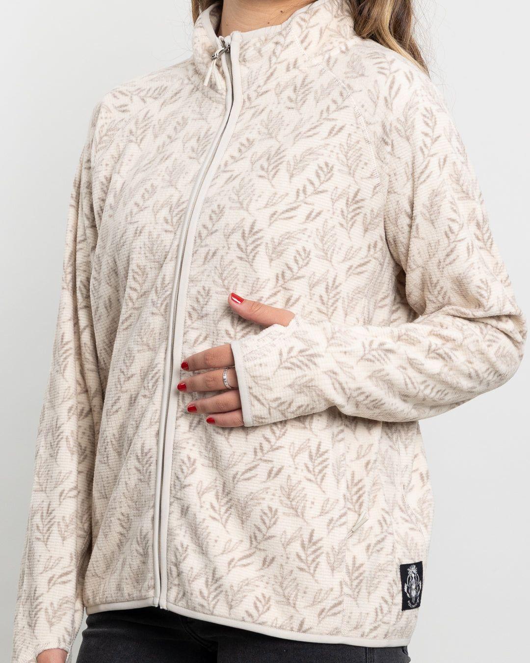 Poleron mujer polar Fantasia medio cierre Leaf Polemic-3