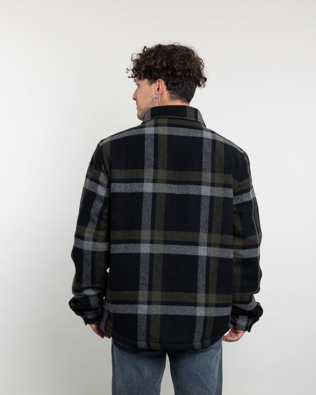 Chaqueta Campera hombre forrada en Sherpa Leñadora sin gorro Polemic-4