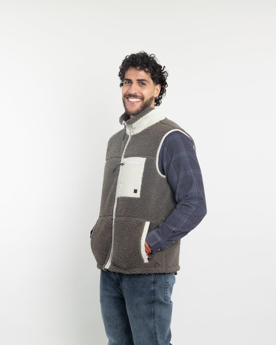 Polerón Hombre Polar sin mangas Sherpa forrado Bonded Polemic-2