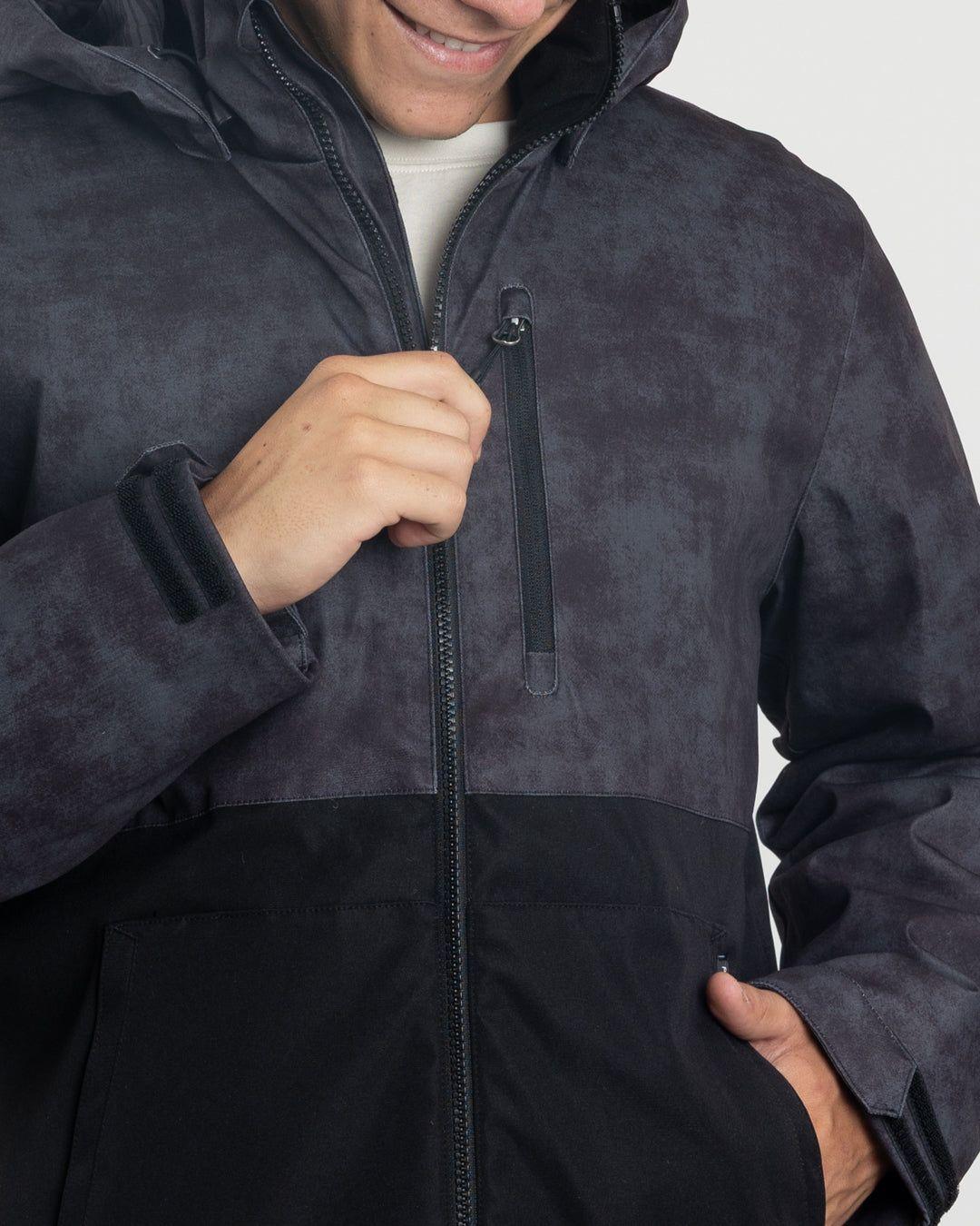 Parka niño Impermeable con estampado Negro Polemic-2