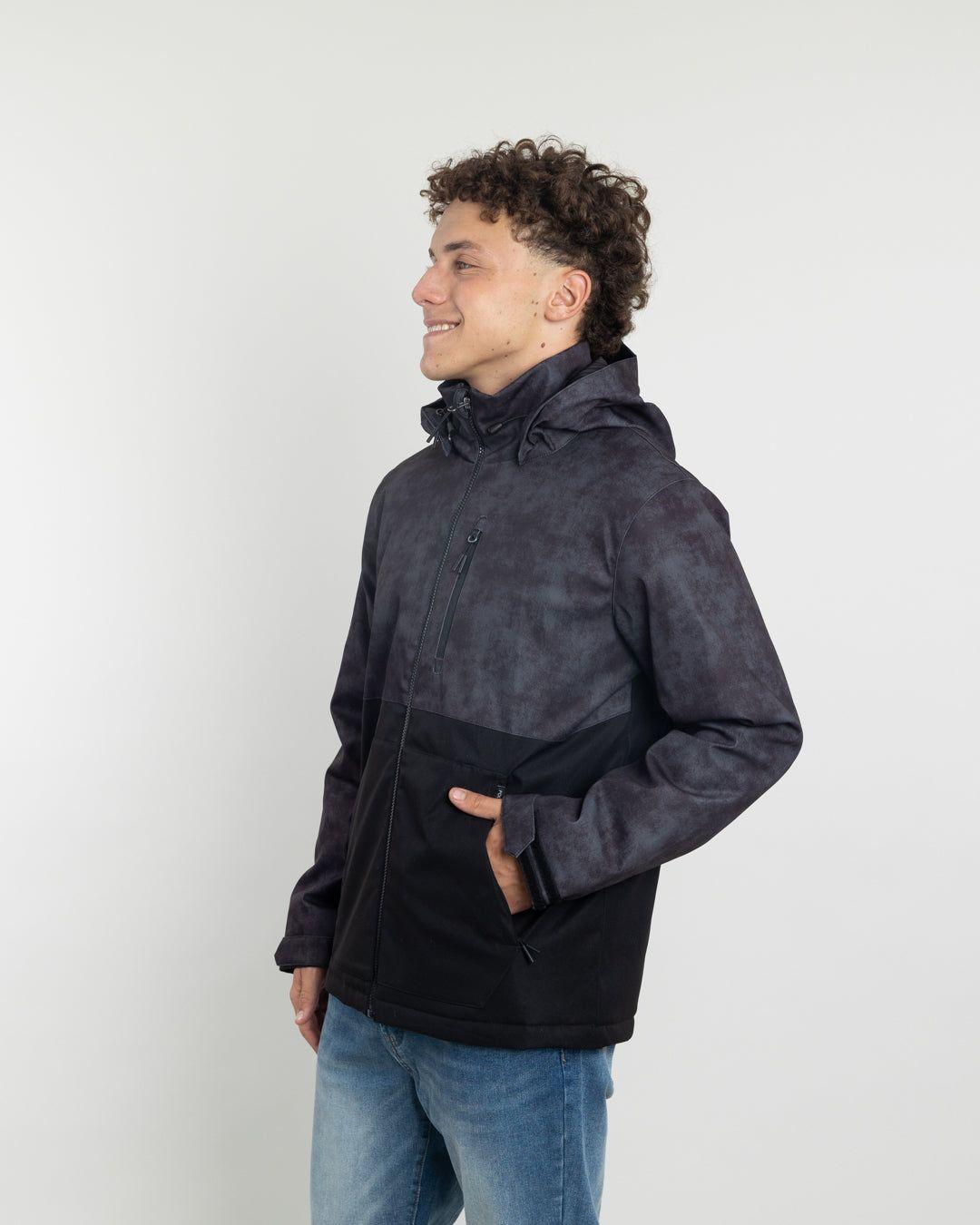 Parka niño Impermeable con estampado Negro Polemic-3