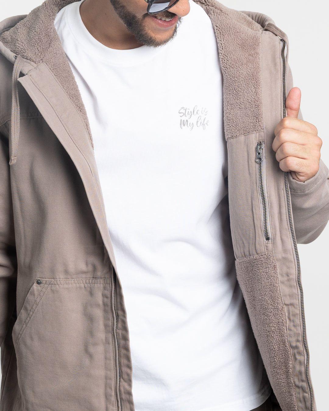 Chaqueta Canvas Hombre procesada y forrada Beige Polemic-3