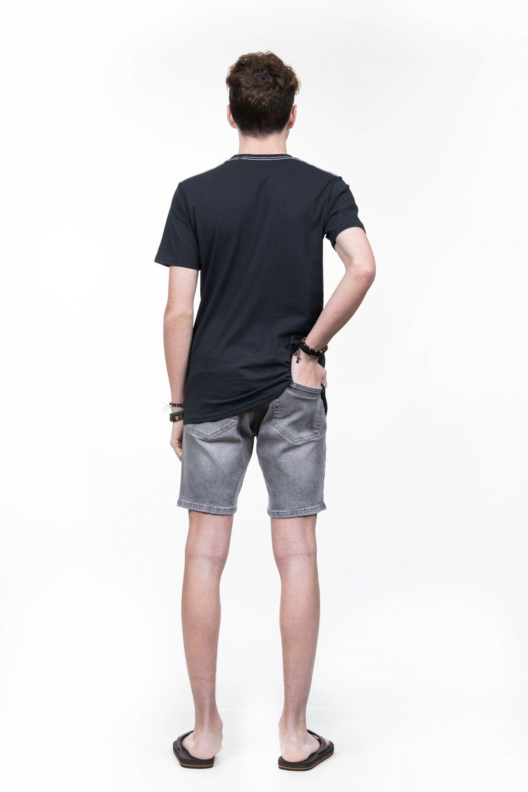 Bermuda jeans destroyed gris Polemic-1