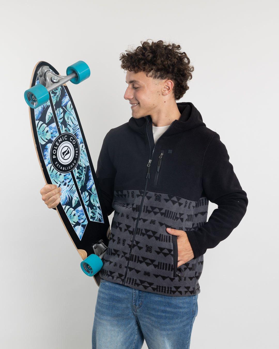 Polerón Juvenil Polar micropolar estampado con gorro Polemic-1