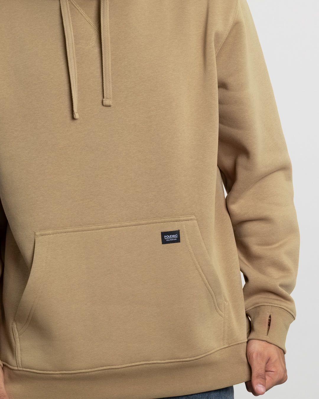 Poleron tipo canguro sin cierre Invierno Ocre POLEMIC-2