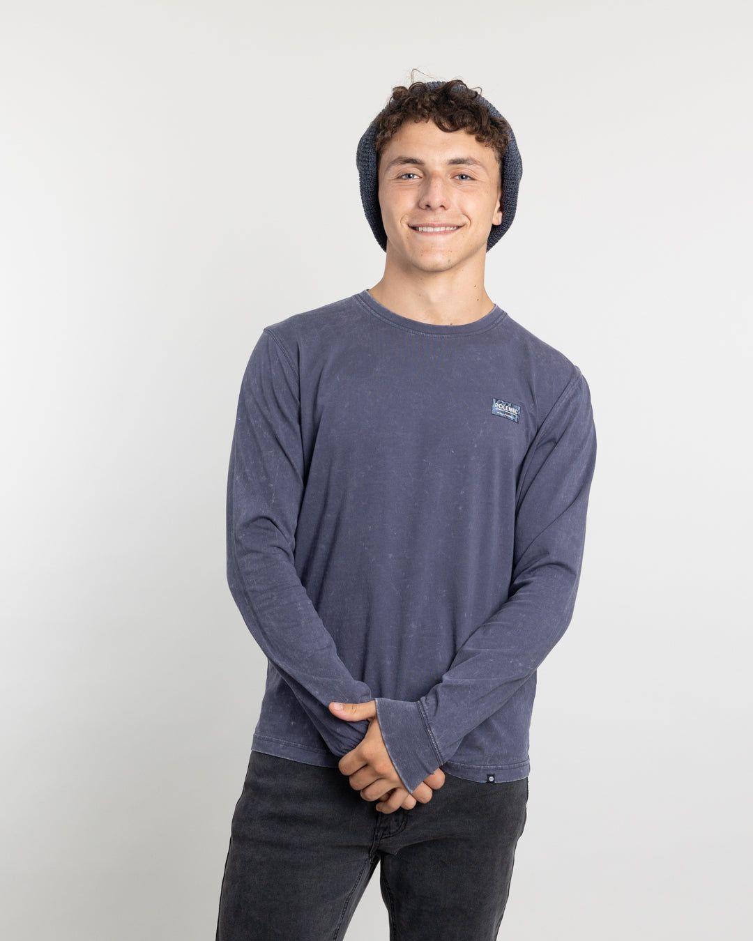 Polera manga larga juvenil tela procesada Polemic-2