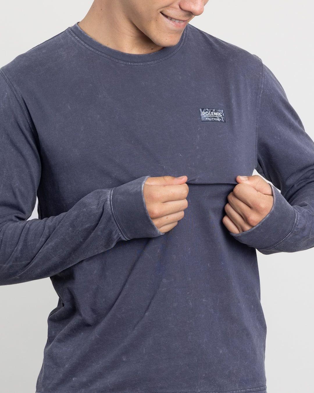 Polera manga larga juvenil tela procesada Polemic-4