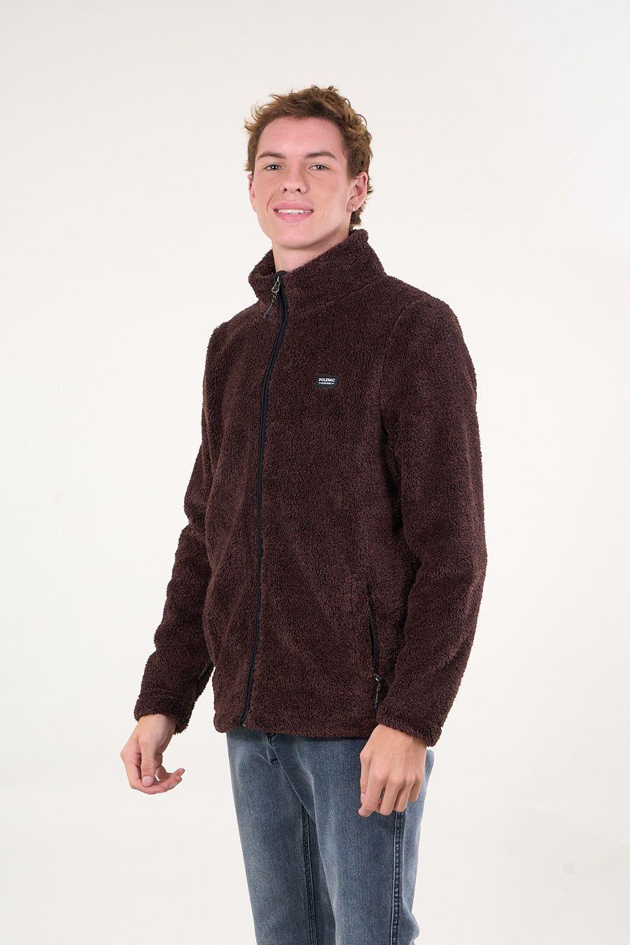 Poleron Bonded Shaggy sin gorro Burdeo wi8300 Polemic-3