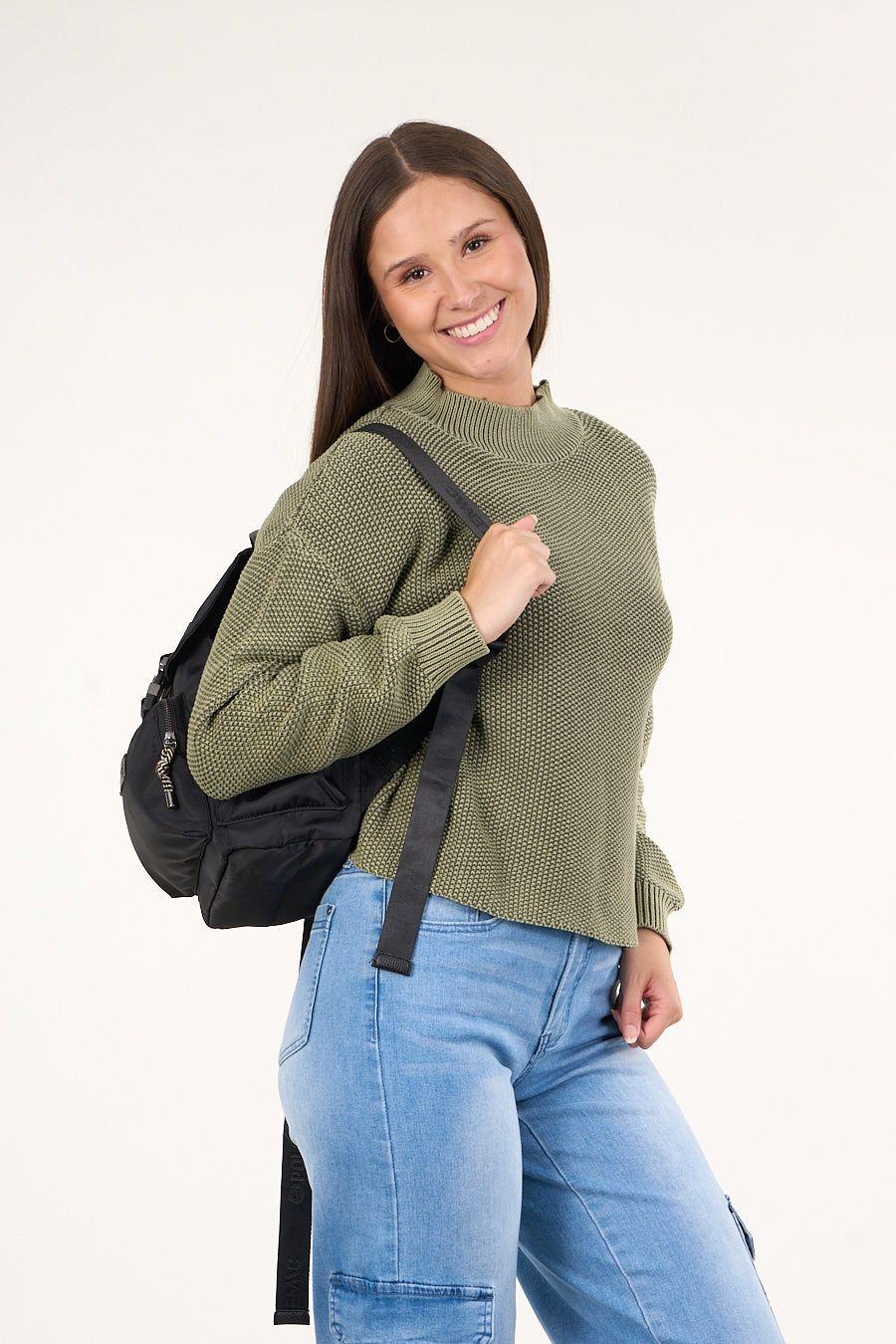 Sweater mujer algodon con proceso Verde Polemic-4