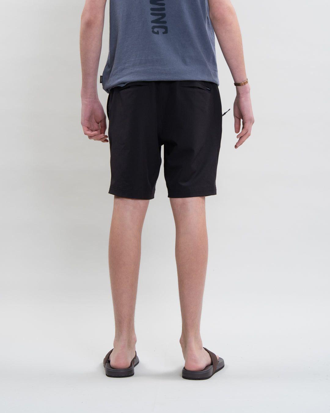 Traje de baño Juvenil pretina elasticada Castor Negro Polemic-3