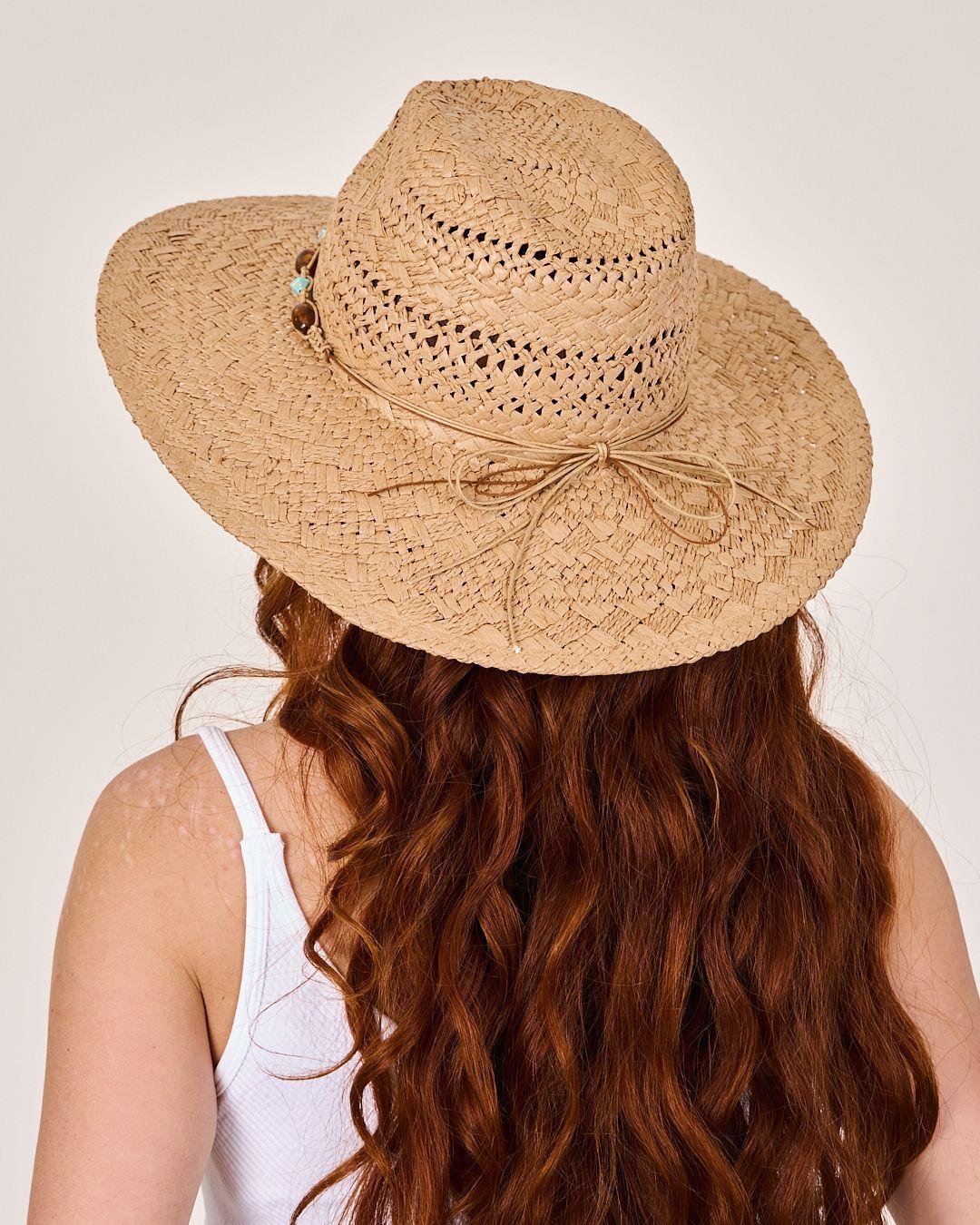 Sombrero Playero Mujer De Paja natural Beige Polemic-3