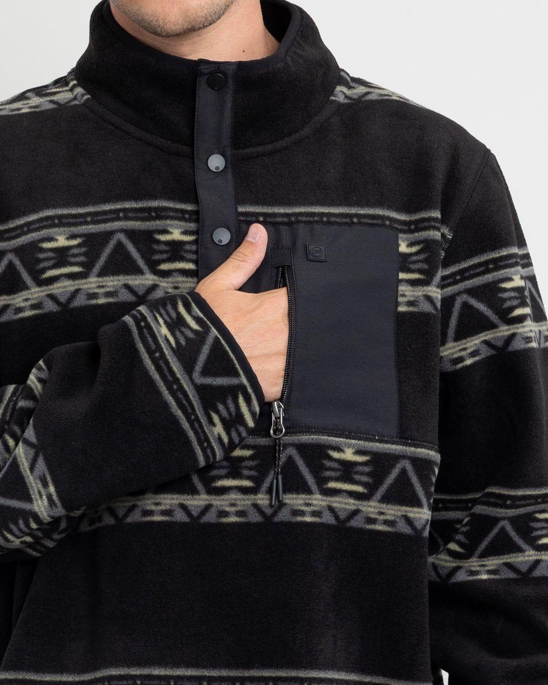 Poleron hombre Micropolar Estampado sin gorro Polemic-3