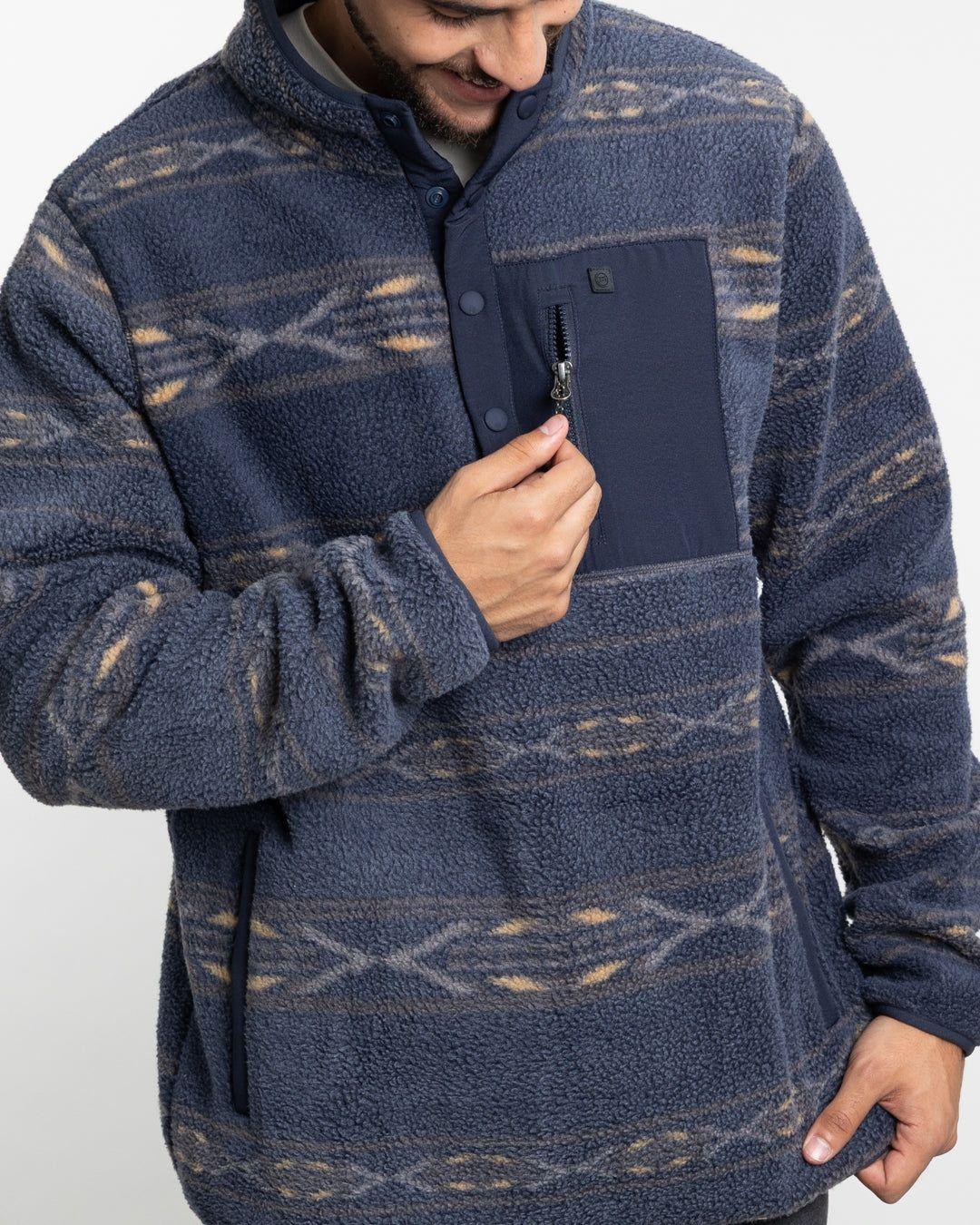 Polerón Hombre Mini Sherpa estampado sin gorro Polemic-3