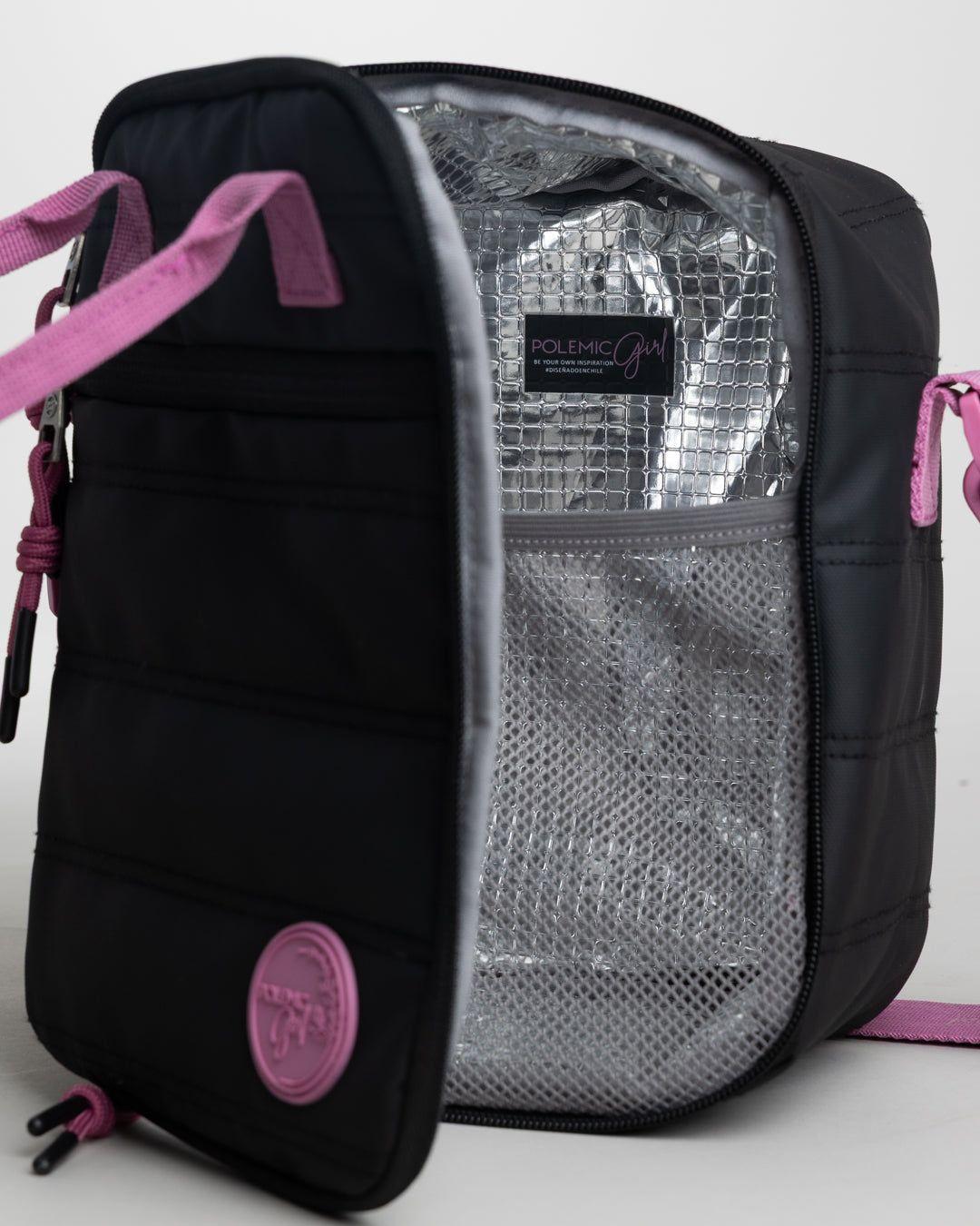 Lonchera Térmica Acolchado Negro/Rosa 7L Polemic-2