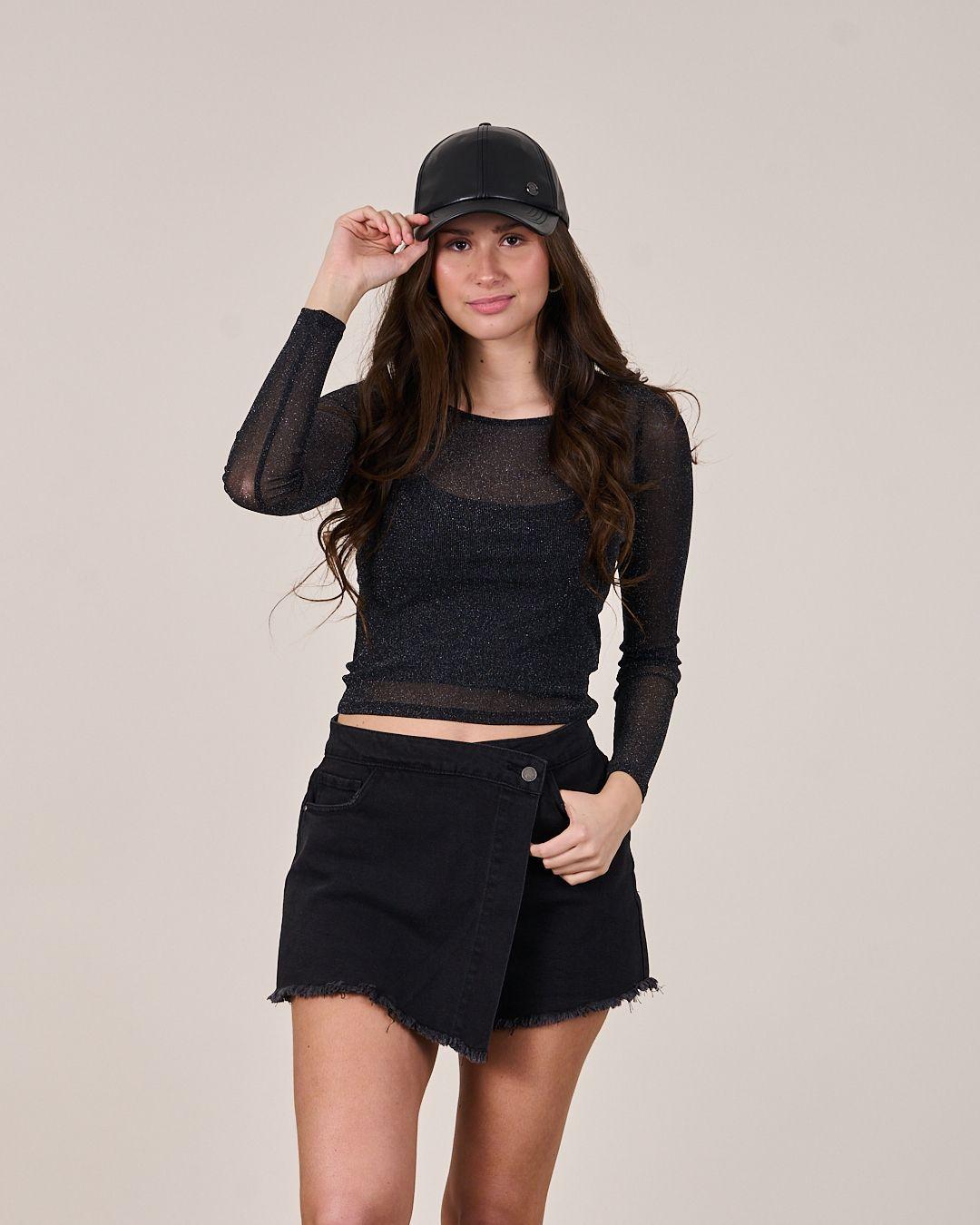 Polera Night Brillos malla elasticada - Polemic Girl-2