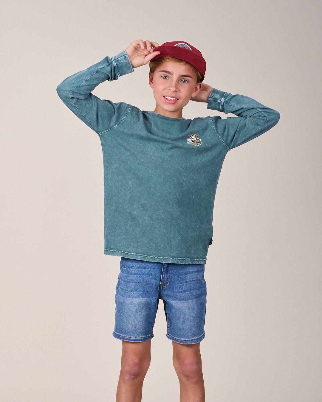 Polera procesada manga Larga 6110 niño Polemic-3