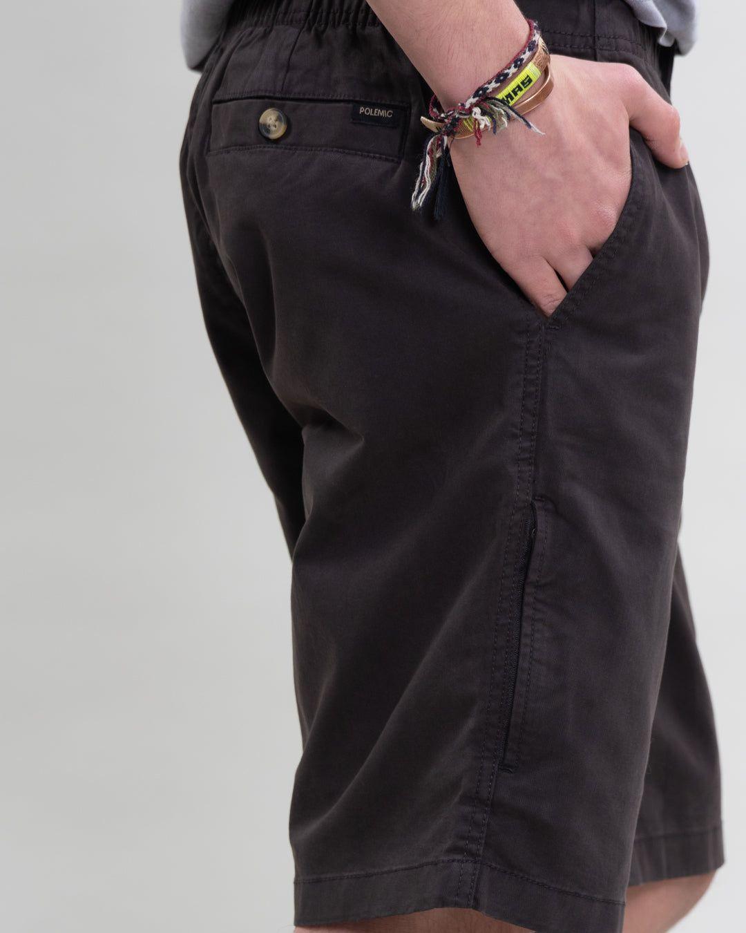 Bermuda Twill Casual con pretina elasticada YV3386 Polemic Junior-2