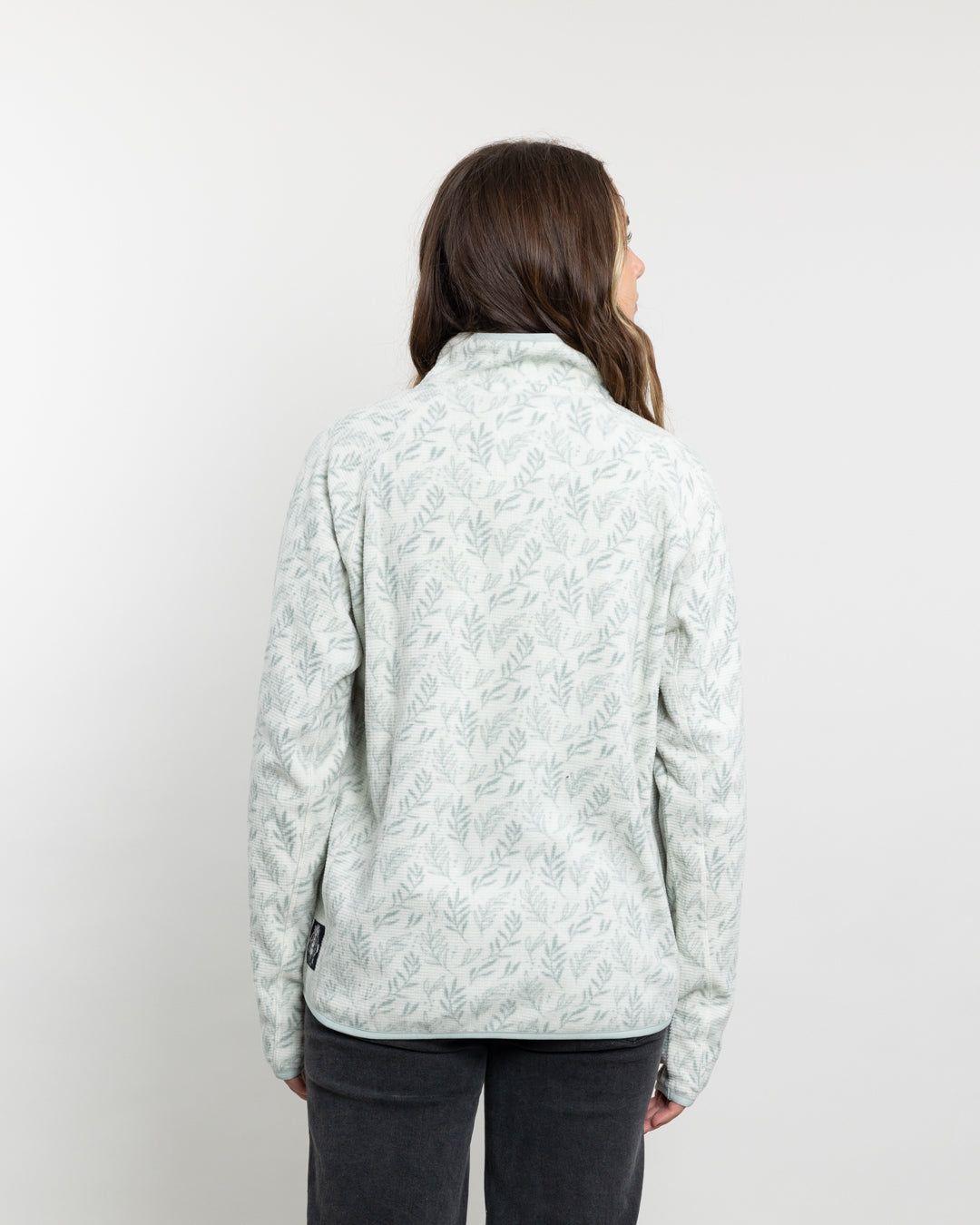 Poleron mujer polar Fantasia medio cierre Leaf Verde Polemic-4