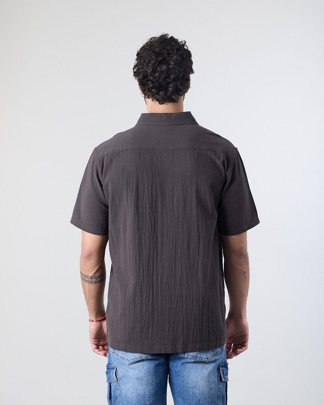 Camisa manga corta Hombre Algodón con textura XV5782 Polemic-3