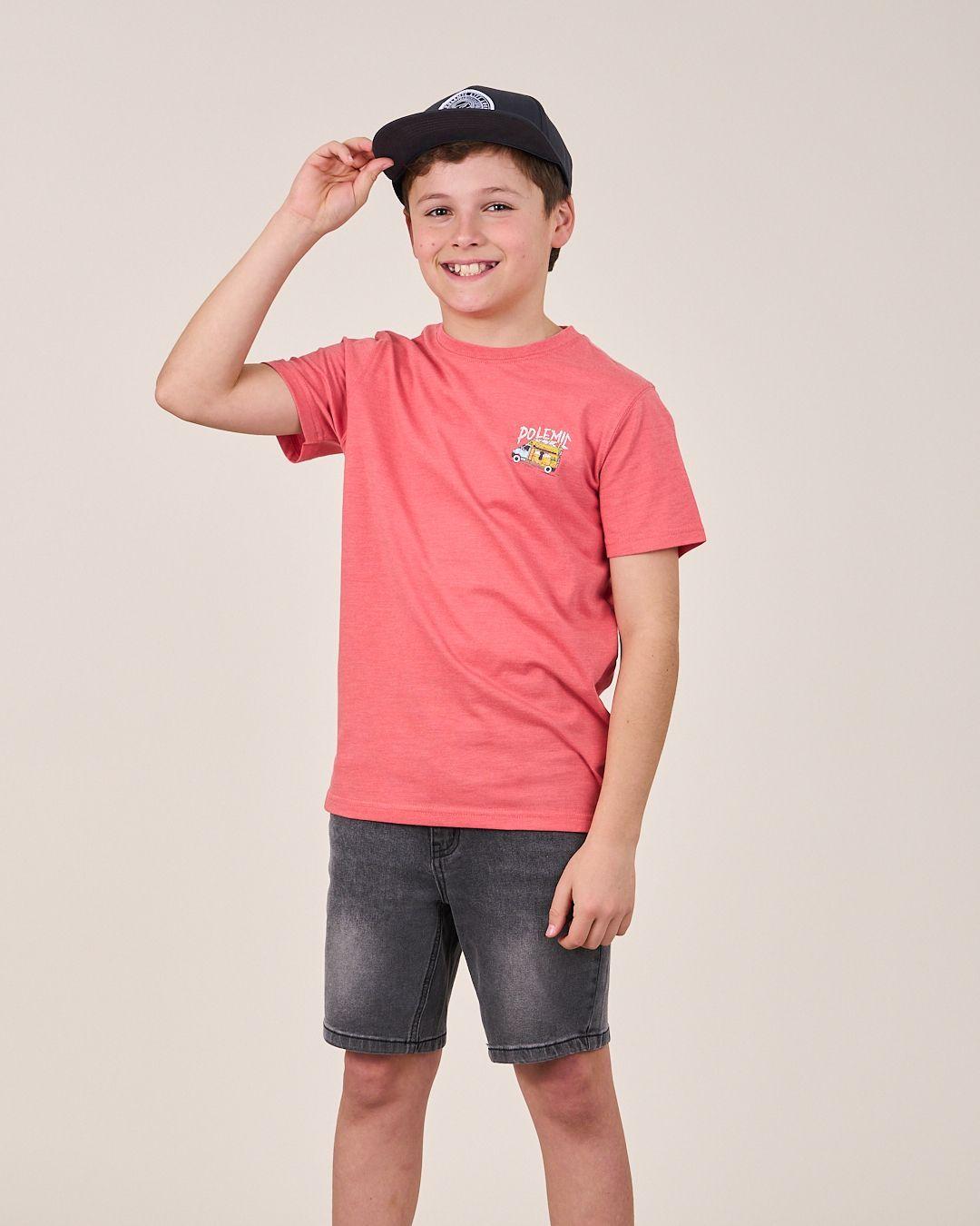 Polera Vintage Melange manga corta 1129 niño Polemic-0