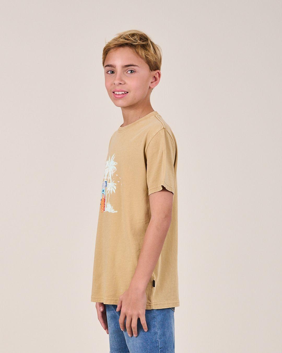 Polera procesada Retro manga corta 1162 niño Polemic-4