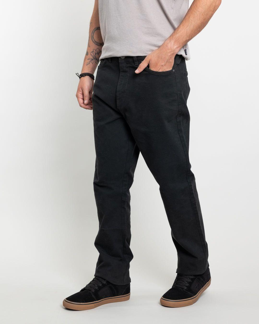 Pantalon hombre Canvas procesado Negro Polemic-2
