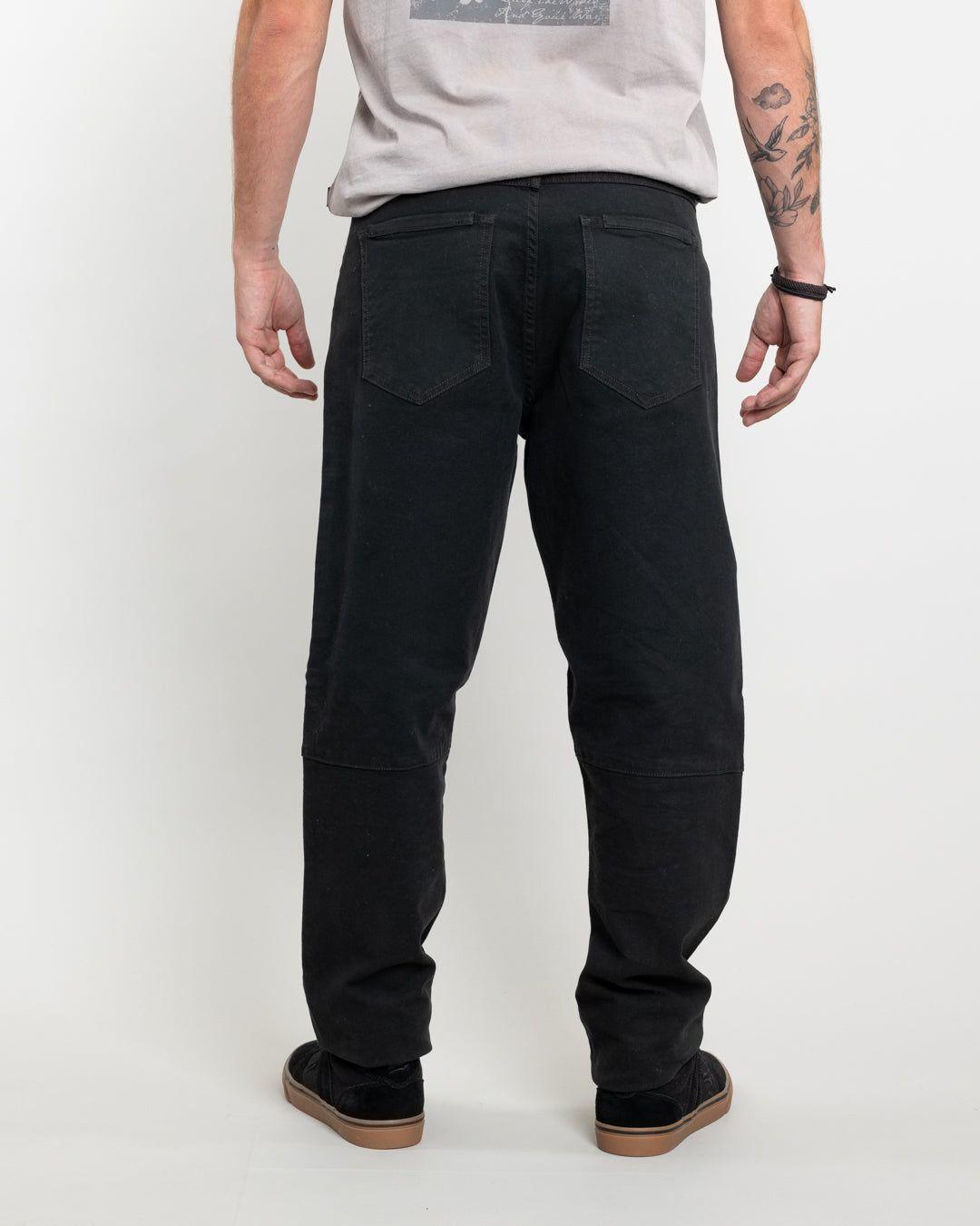 Pantalon hombre Canvas procesado Negro Polemic-3