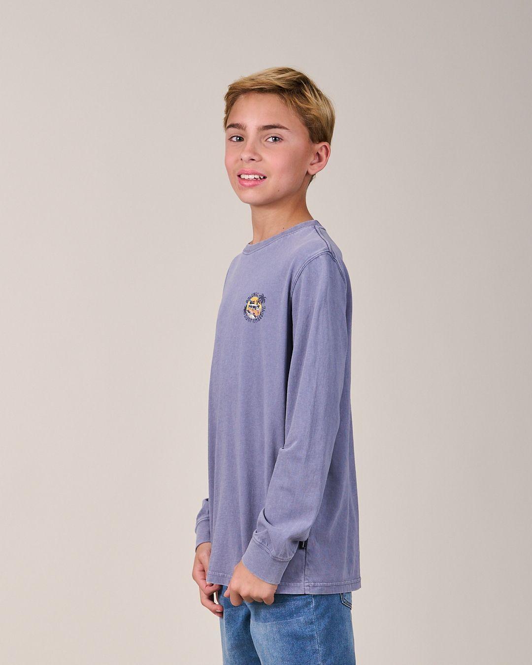 Polera procesada manga Larga 6111 niño Polemic-3