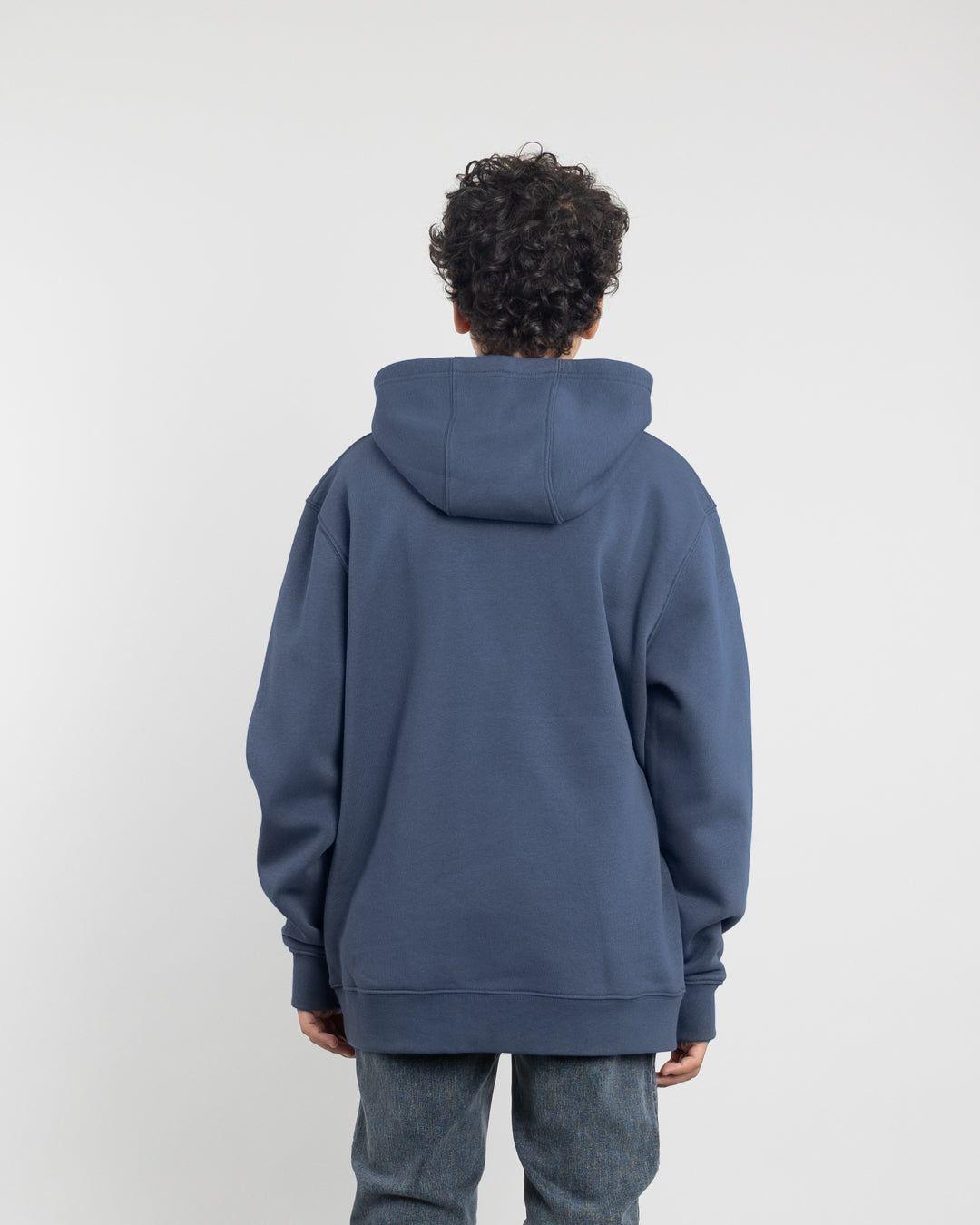 Poleron tipo canguro sin cierre Invierno Azul niño POLEMIC-3