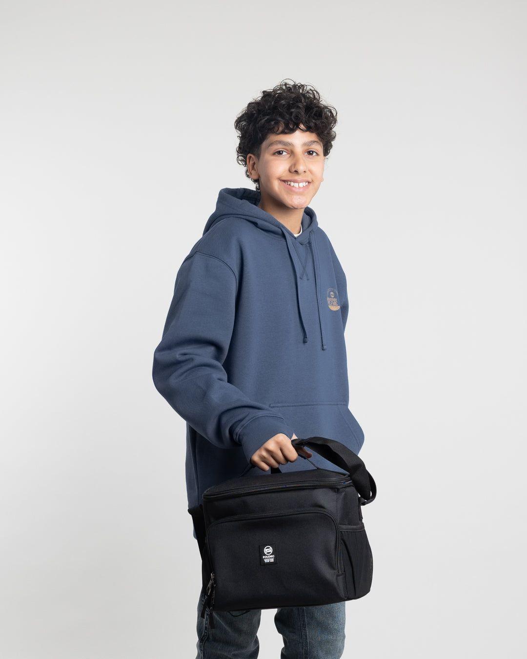 Poleron tipo canguro sin cierre Invierno Azul niño POLEMIC-4