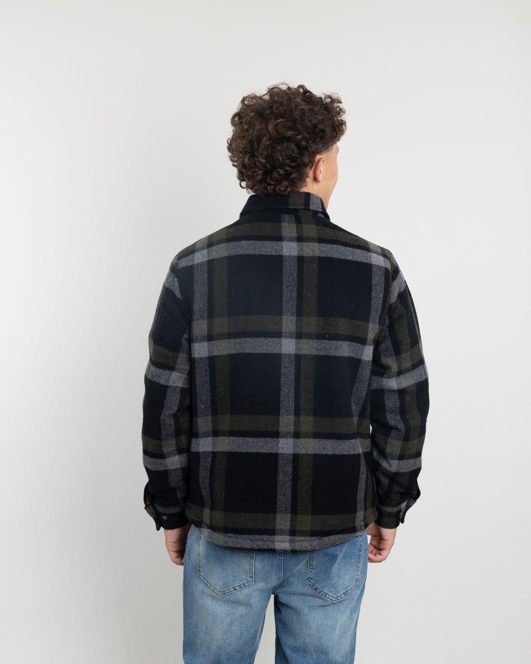 Chaqueta Campera juvenil forrada en Sherpa Leñadora sin gorro Polemic-2