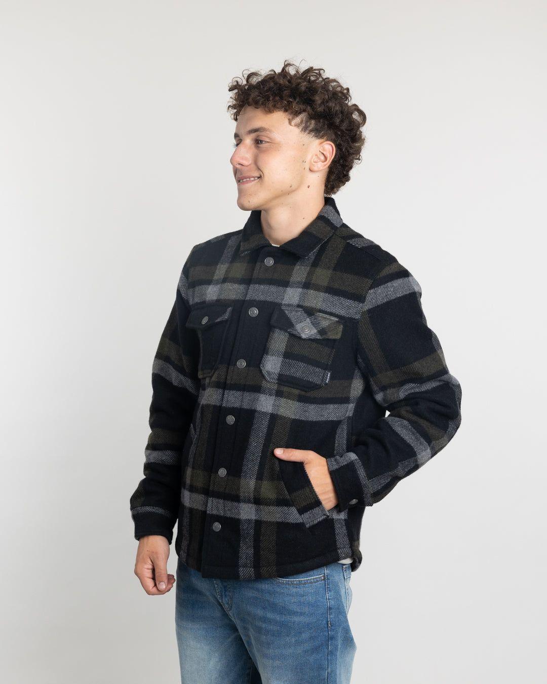 Chaqueta Campera juvenil forrada en Sherpa Leñadora sin gorro Polemic-3