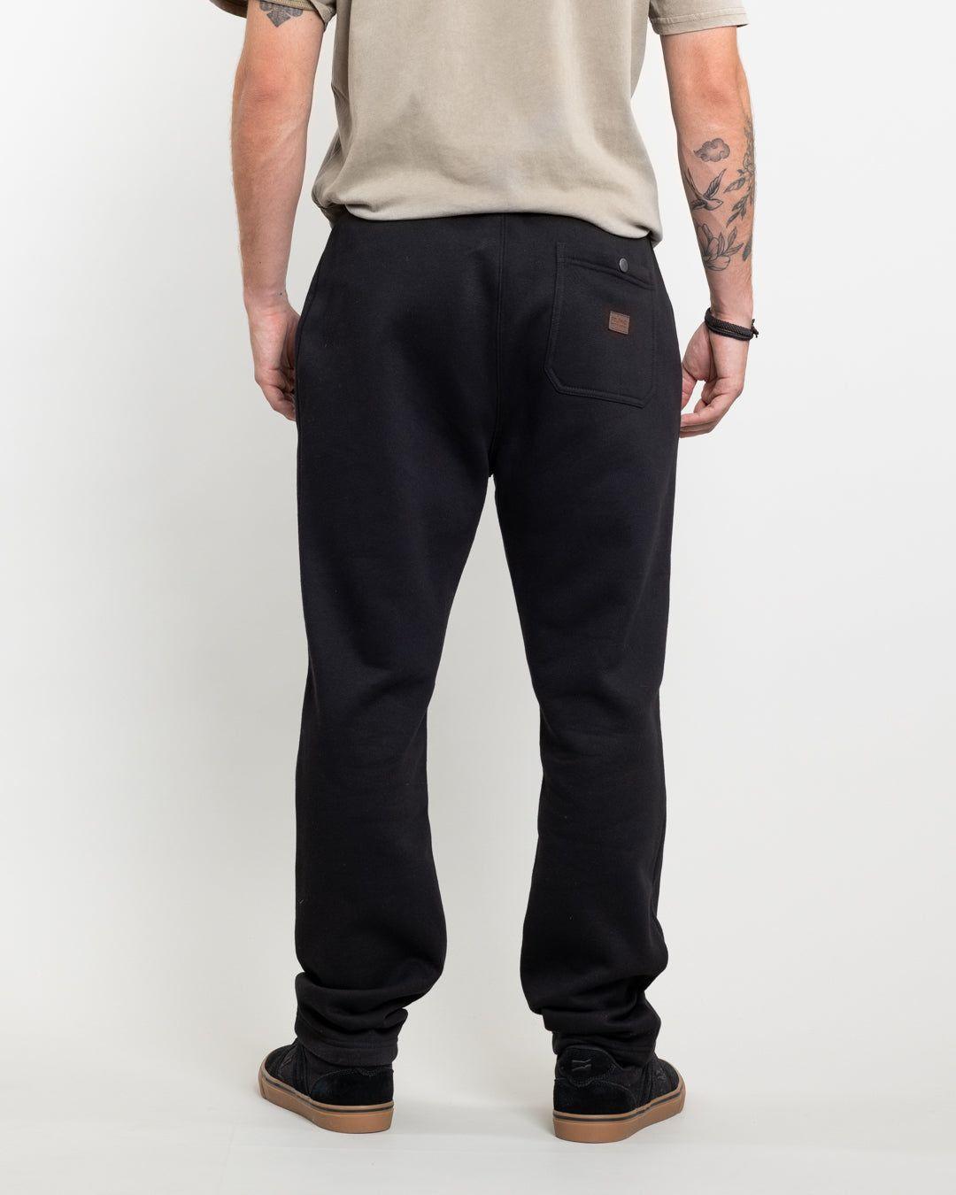 Jogger franela sin puños Standar Fit Negro Polemic-2