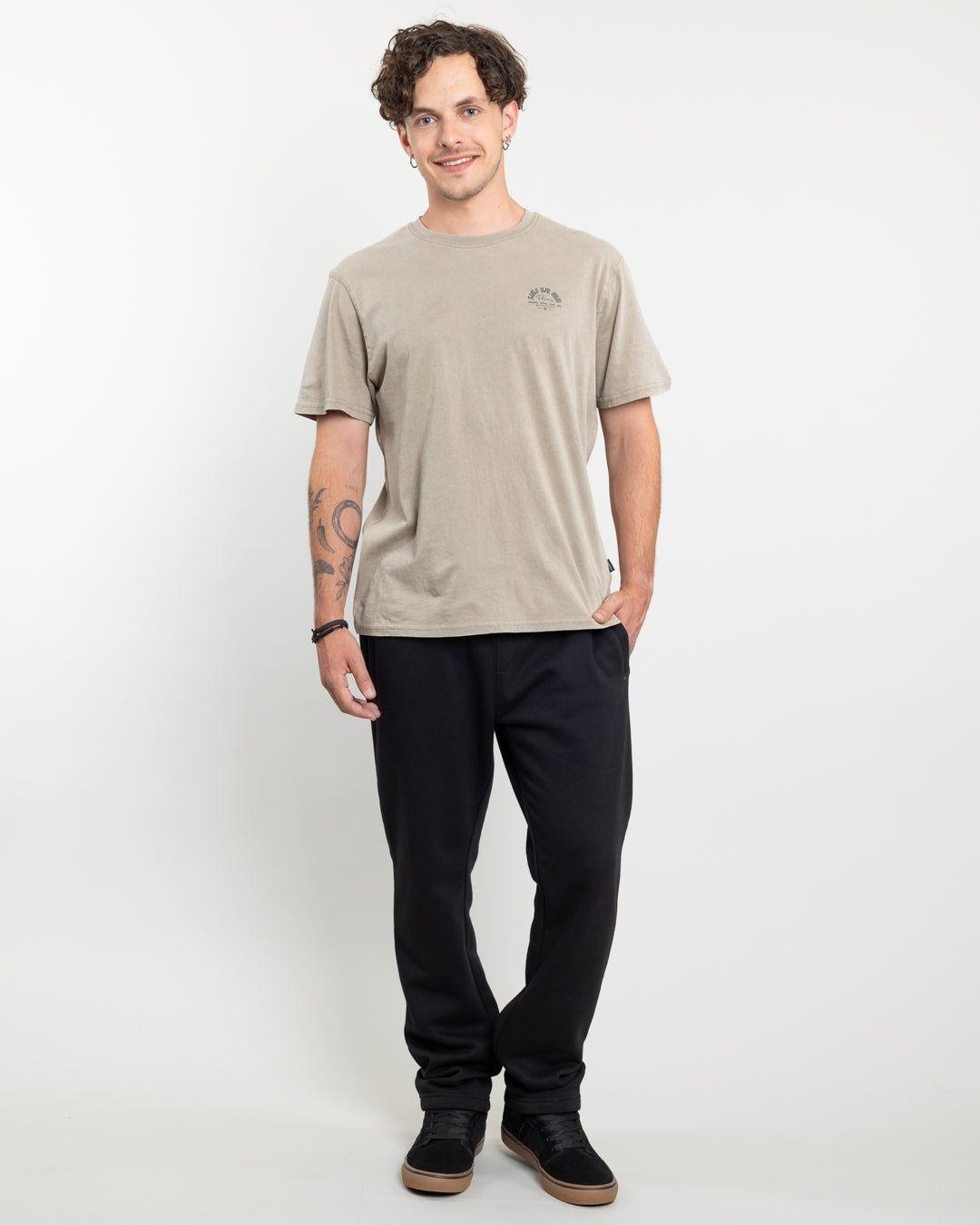 Jogger franela sin puños Standar Fit Negro Polemic-4