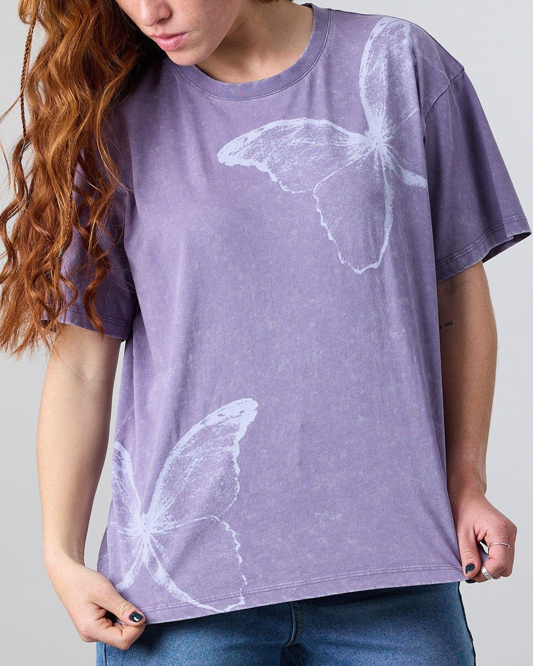Polera Mujer Algodón Mariposa Relaxed Fit Polemic-2