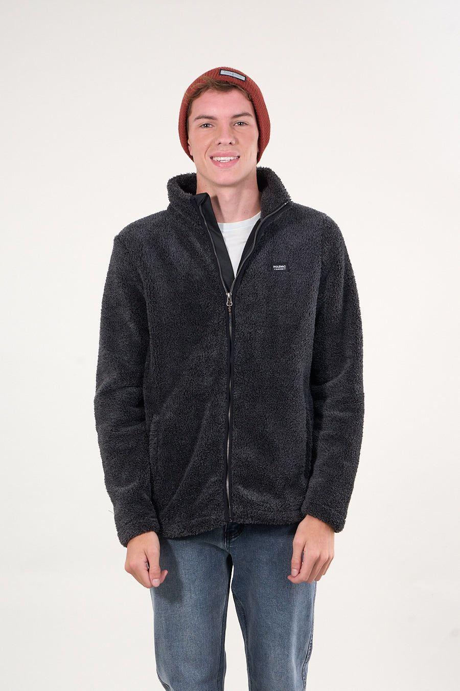 Poleron Bonded Shaggy sin gorro Negro wi8300 Polemic-0