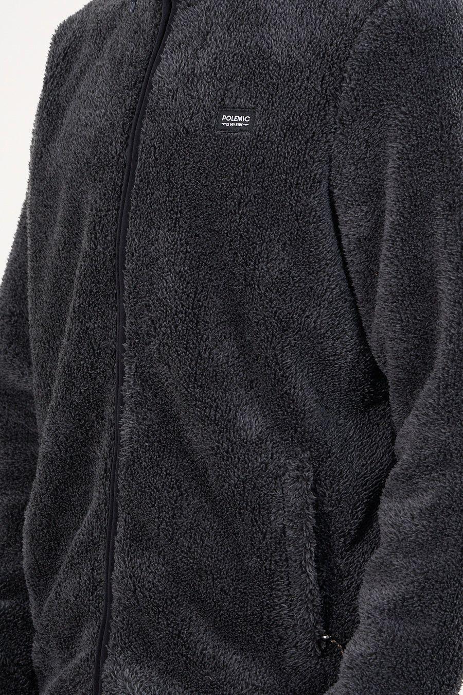 Poleron Bonded Shaggy sin gorro Negro wi8300 Polemic-1