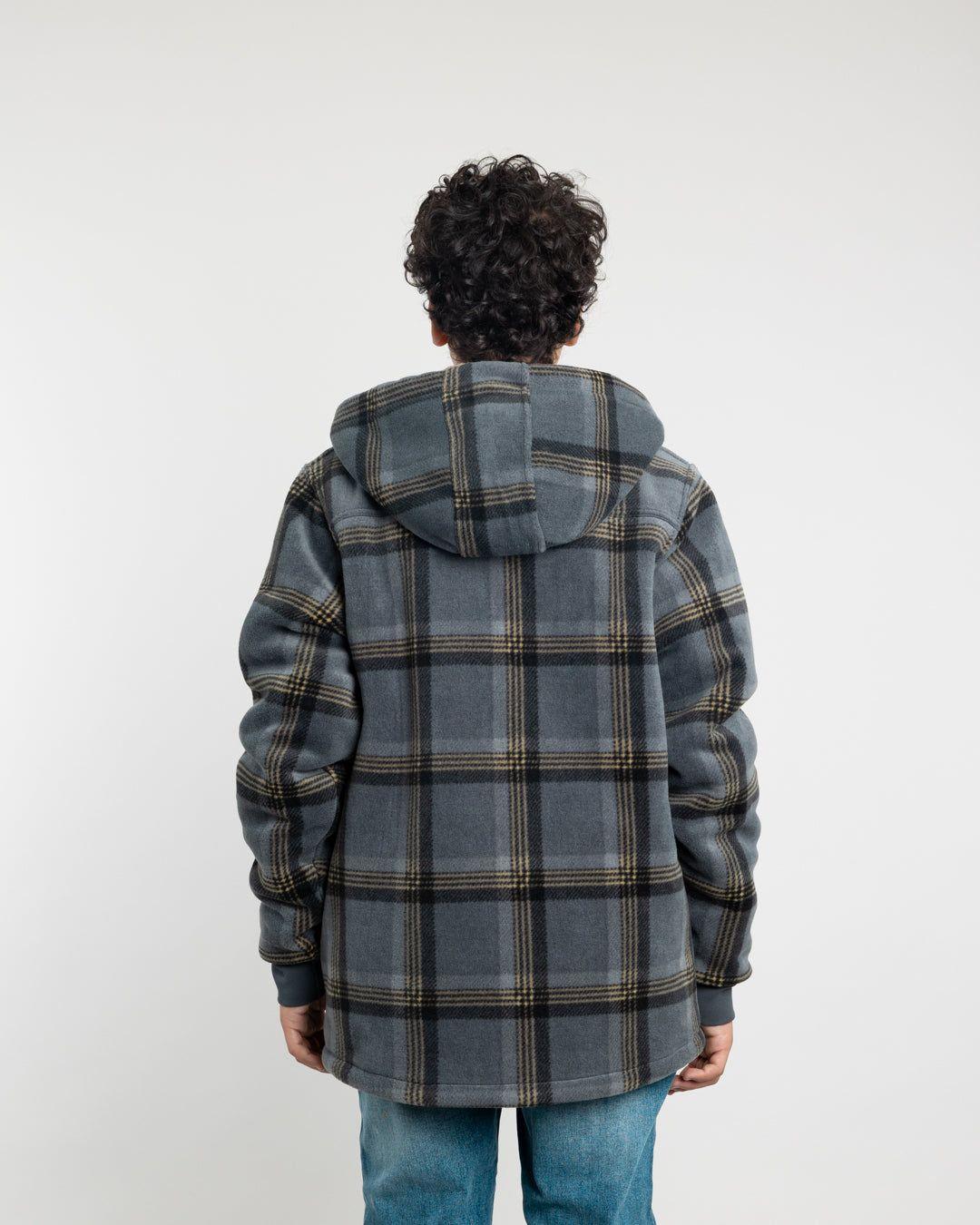 Chaqueta Campera juvenil forrada en Micropolar Leñadora con gorro Polemic-3