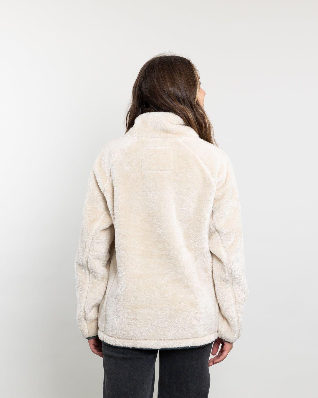 Poleron mujer Polar Shaggy Bonded medio cierre Polemic-2