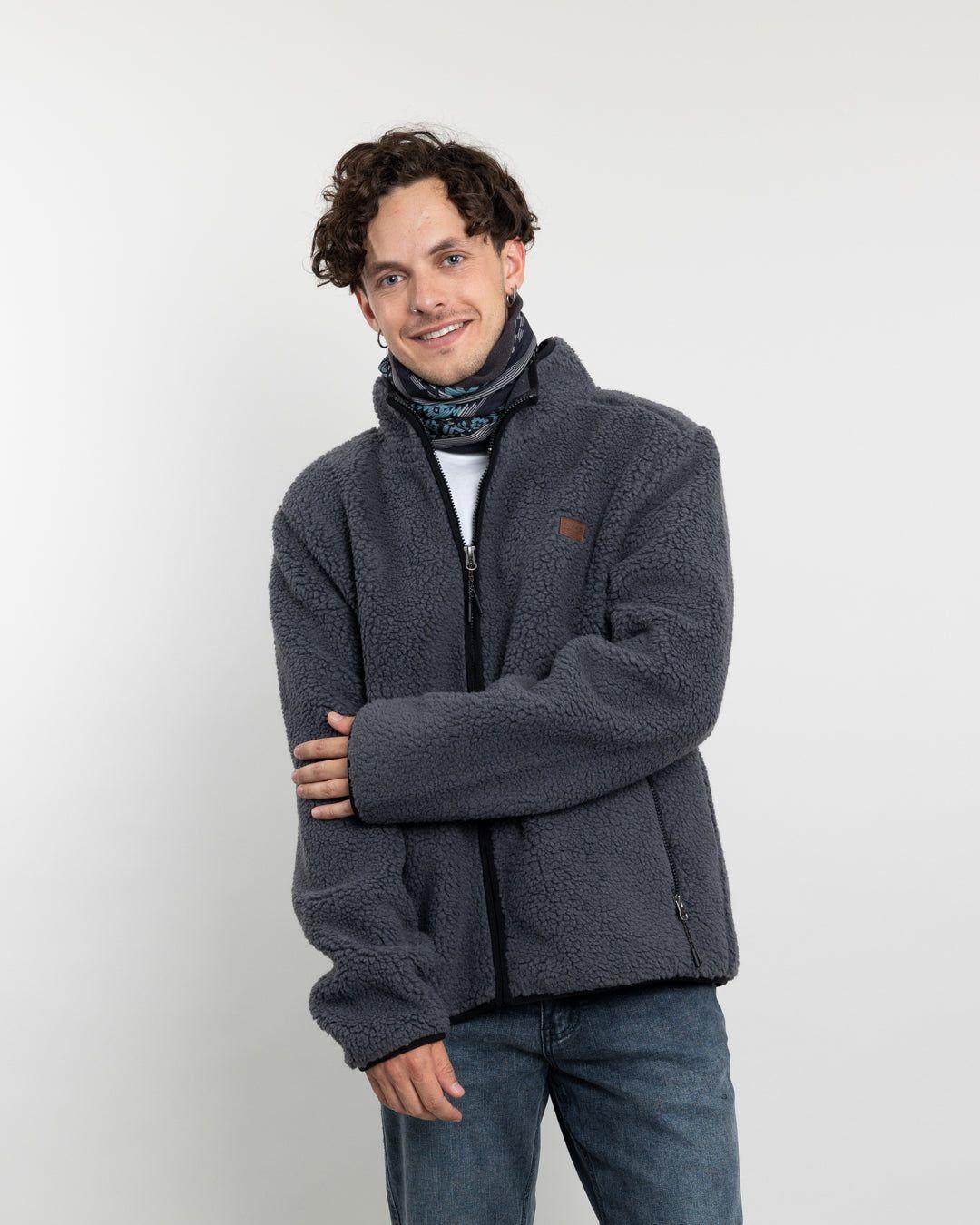 Polerón Hombre Polar Sherpa forrado bonded sin gorro Polemic-4