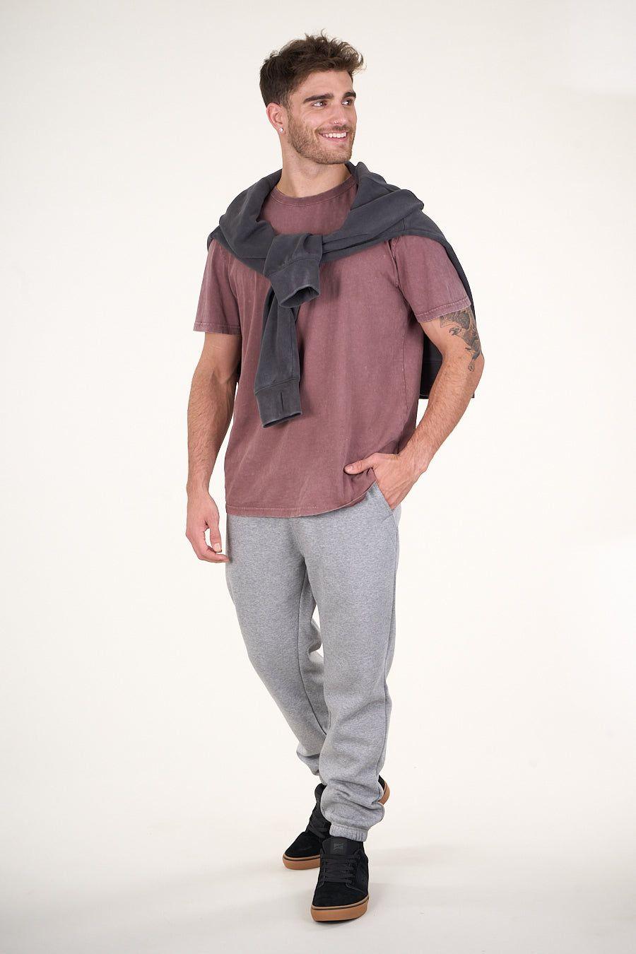 Pantalon Jogger franela Gris claro wi4700 Polemic-3