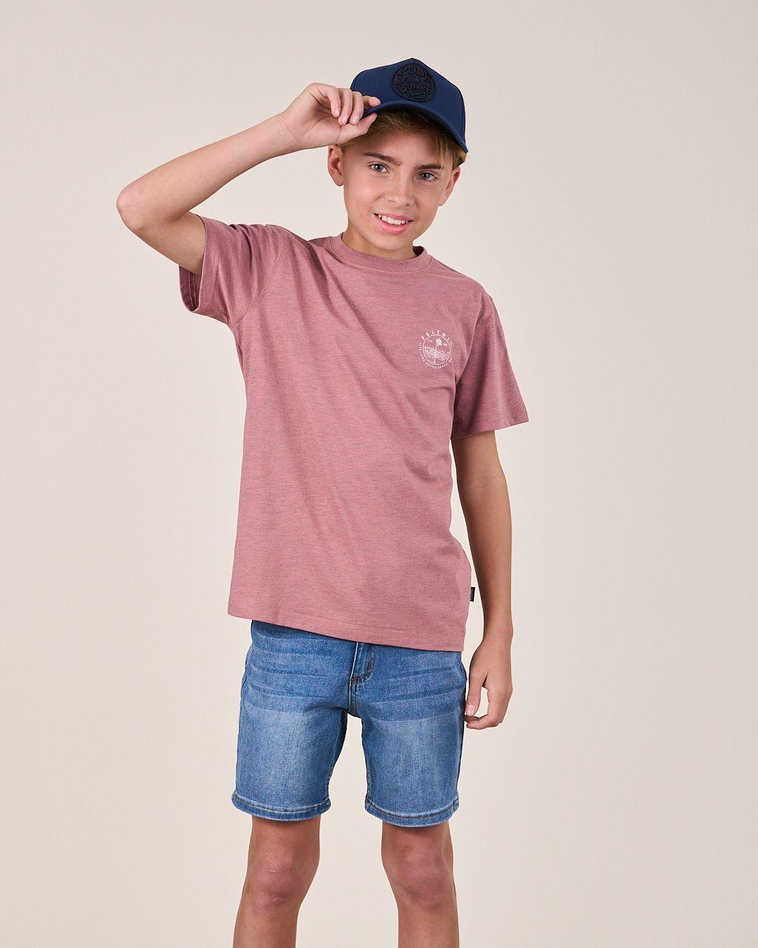 Polera Vintage Melange manga corta 1150 niño Polemic-3
