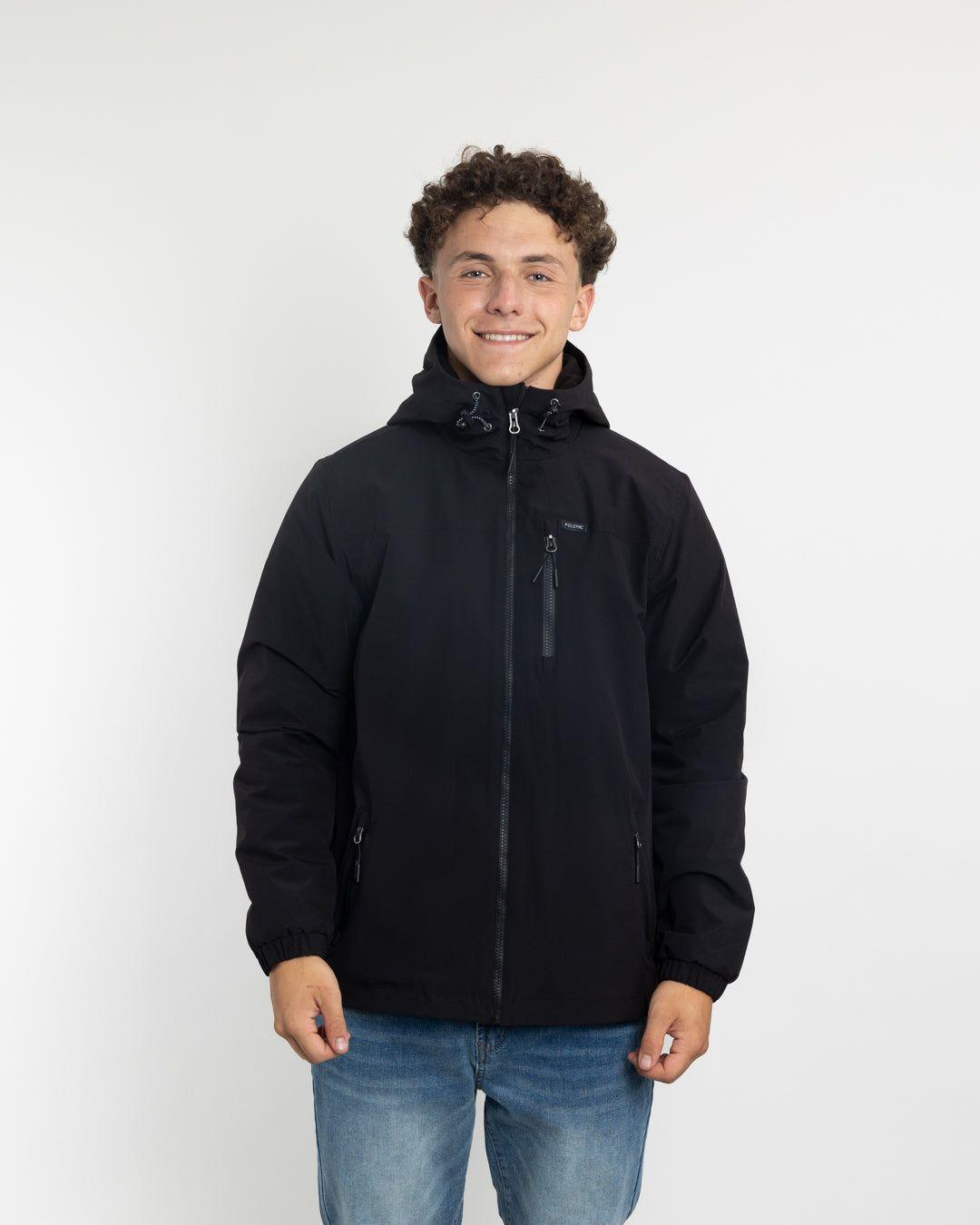 Parka niño Impermeable con Micropolar Negro Polemic-2
