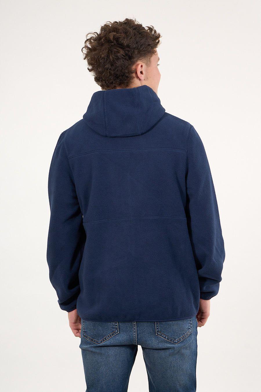Poleron Micropolar Full Zipper y gorro Azul wi8306 Polemic-4