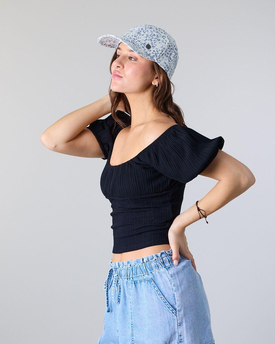 Polera Mujer manga globo Rib Fantasy Polemic-4