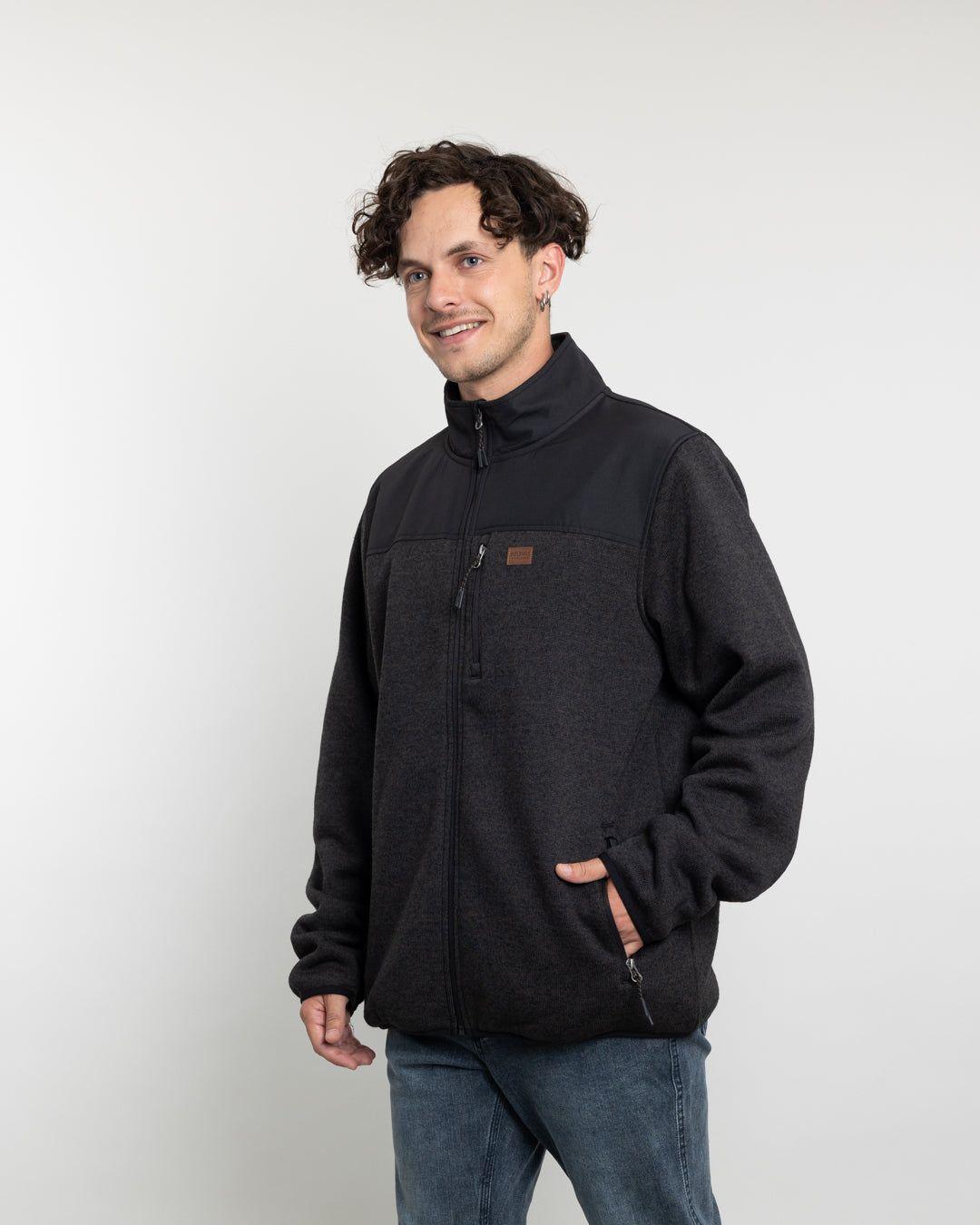 Polerón Hombre Tejido Milane con textura sin gorro Polemic-2