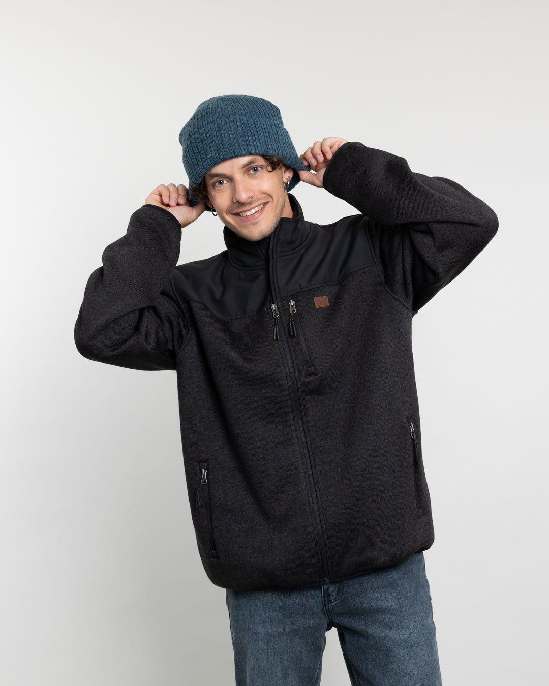 Polerón Hombre Tejido Milane con textura sin gorro Polemic-4