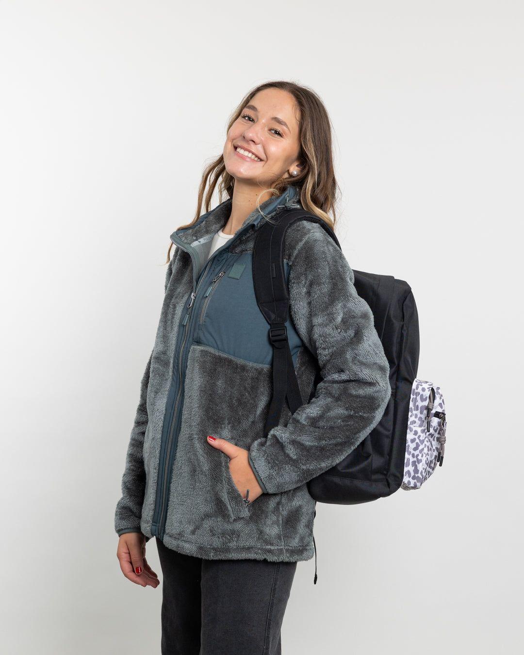 Poleron mujer Polar shaggy bonded Verde Verde Polemic-4